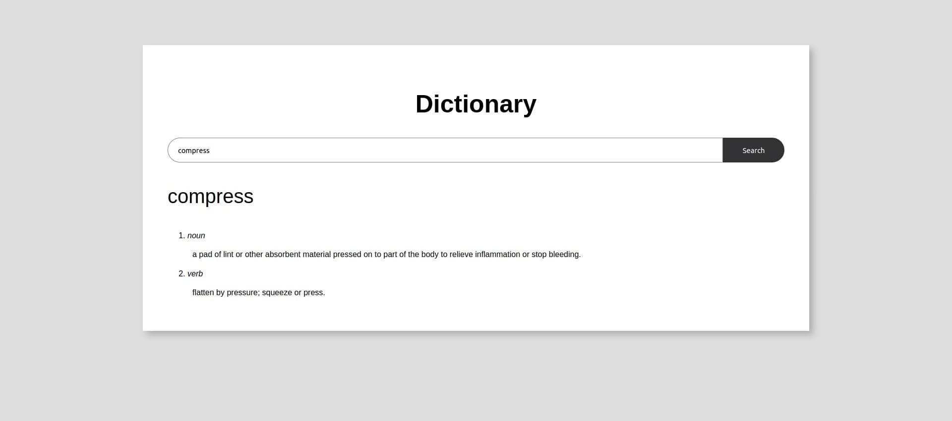 Dictionary App